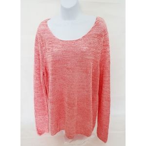 EUC Old Navy Pink Grapefruit Crochet Knit Top